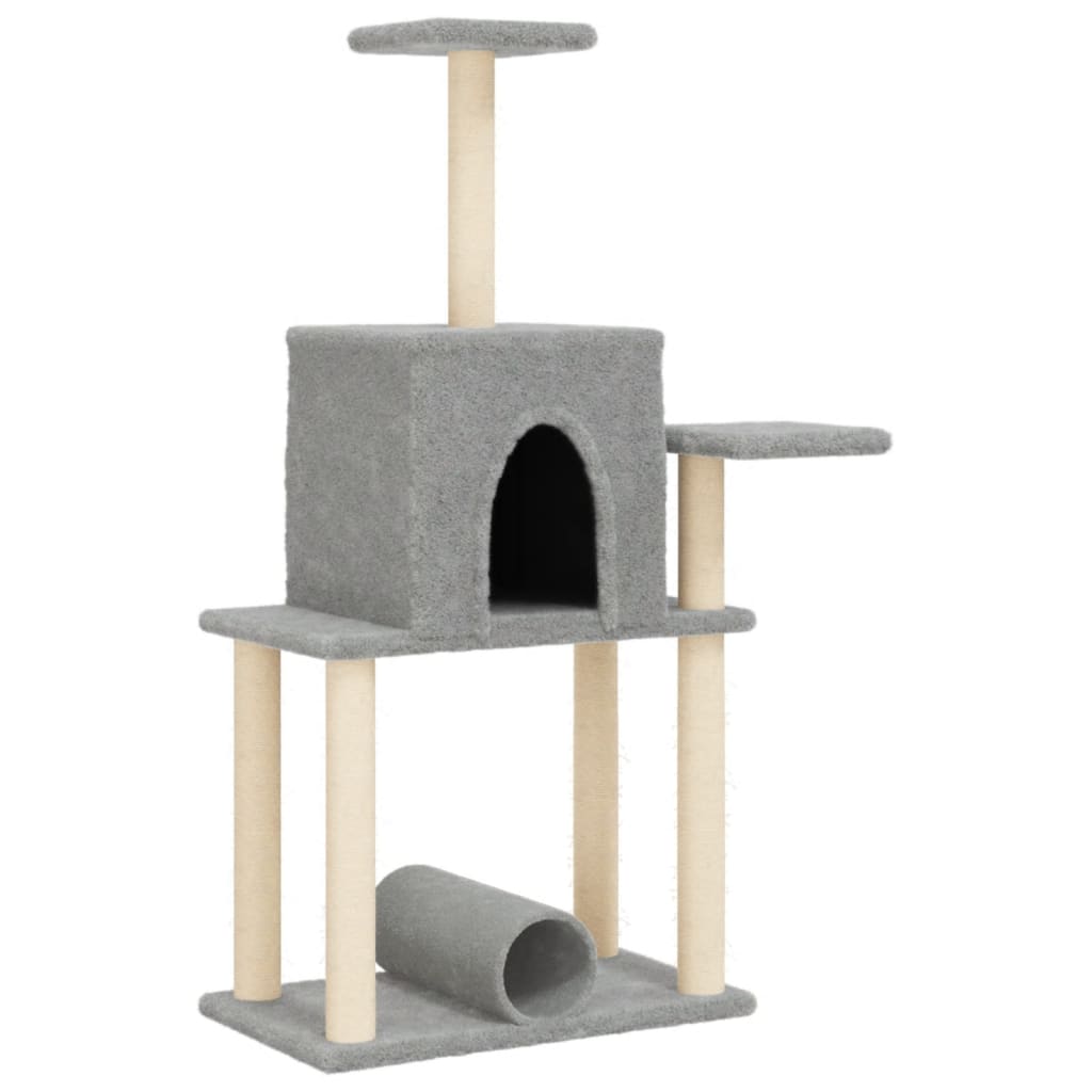 Vidaxl Cat Furniture con graffi di sisal 122 cm grigio chiaro