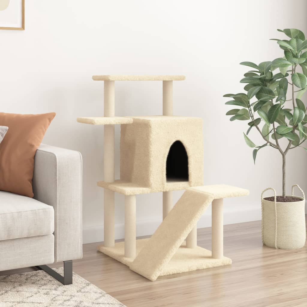 Vidaxl Cat Furniture con graffi di sisal 97 cm crema