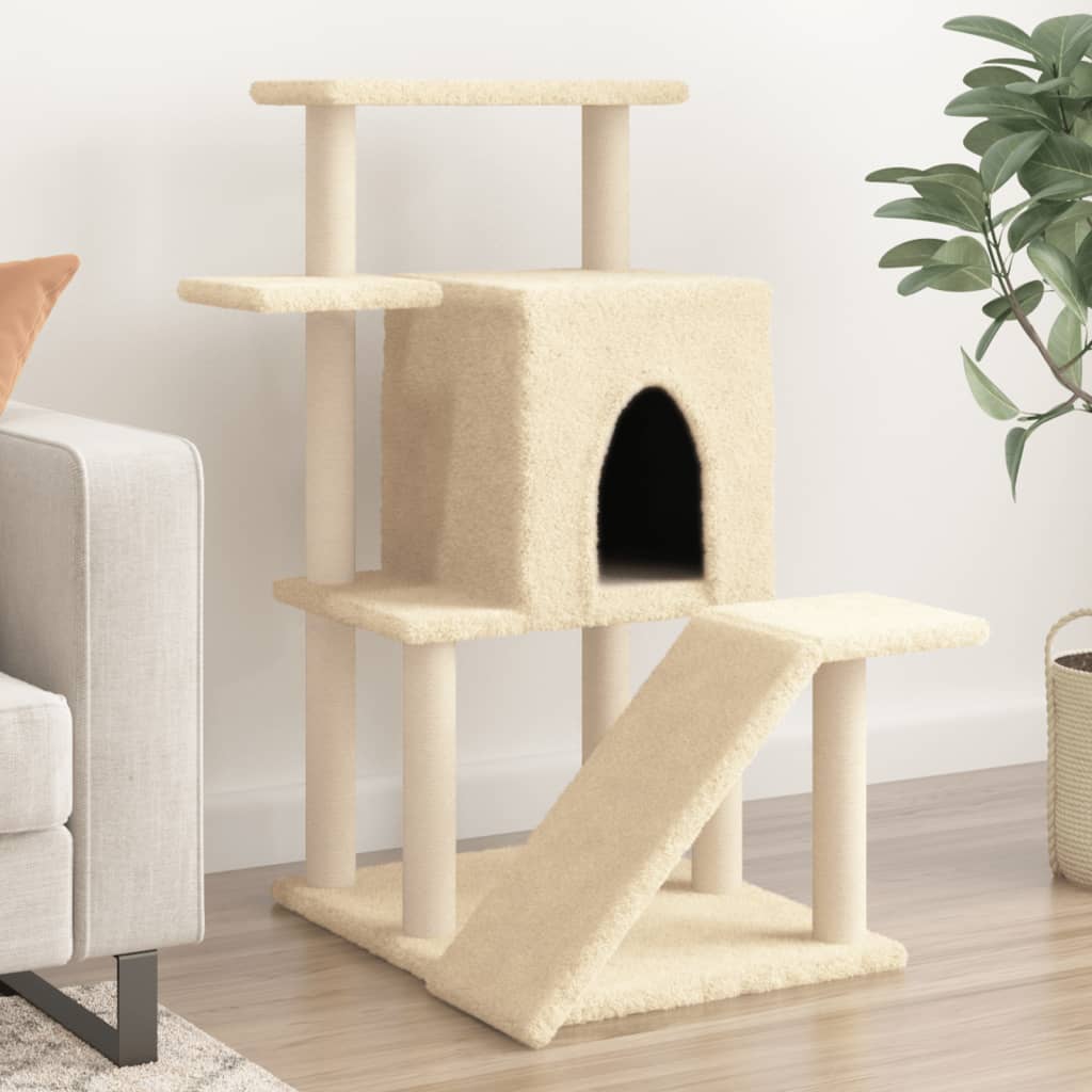 Vidaxl Cat Furniture con graffi di sisal 97 cm crema