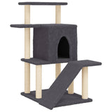 Vidaxl Cat Furniture with Sisal Stocking Posts 97 cm tmavě šedá