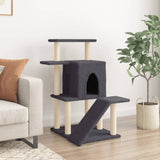 Vidaxl Cat Furniture with Sisal Stocking Posts 97 cm tmavě šedá