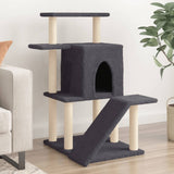 Vidaxl Cat Furniture with Sisal Stocking Posts 97 cm tmavě šedá