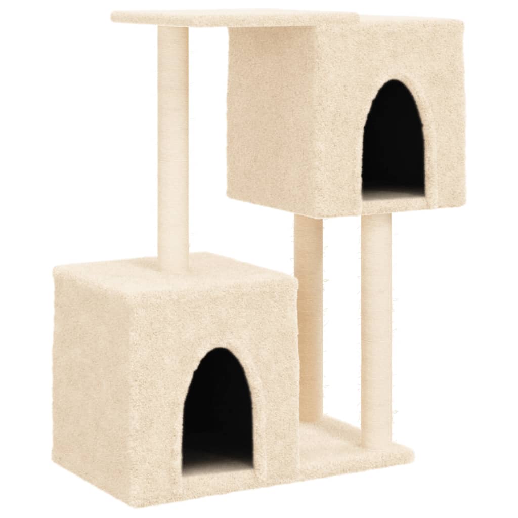 Vidaxl Cat Furniture z Sisal Scratosing Posts 86 cm kremowe kremowe