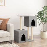 Vidaxl cat furniture with sisal scratching posts 86 cm light gray