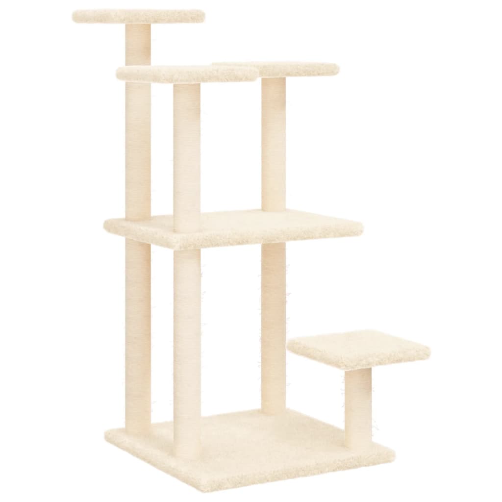 Vidaxl Scratching Post med platforme 98,5 cm creme -farvet