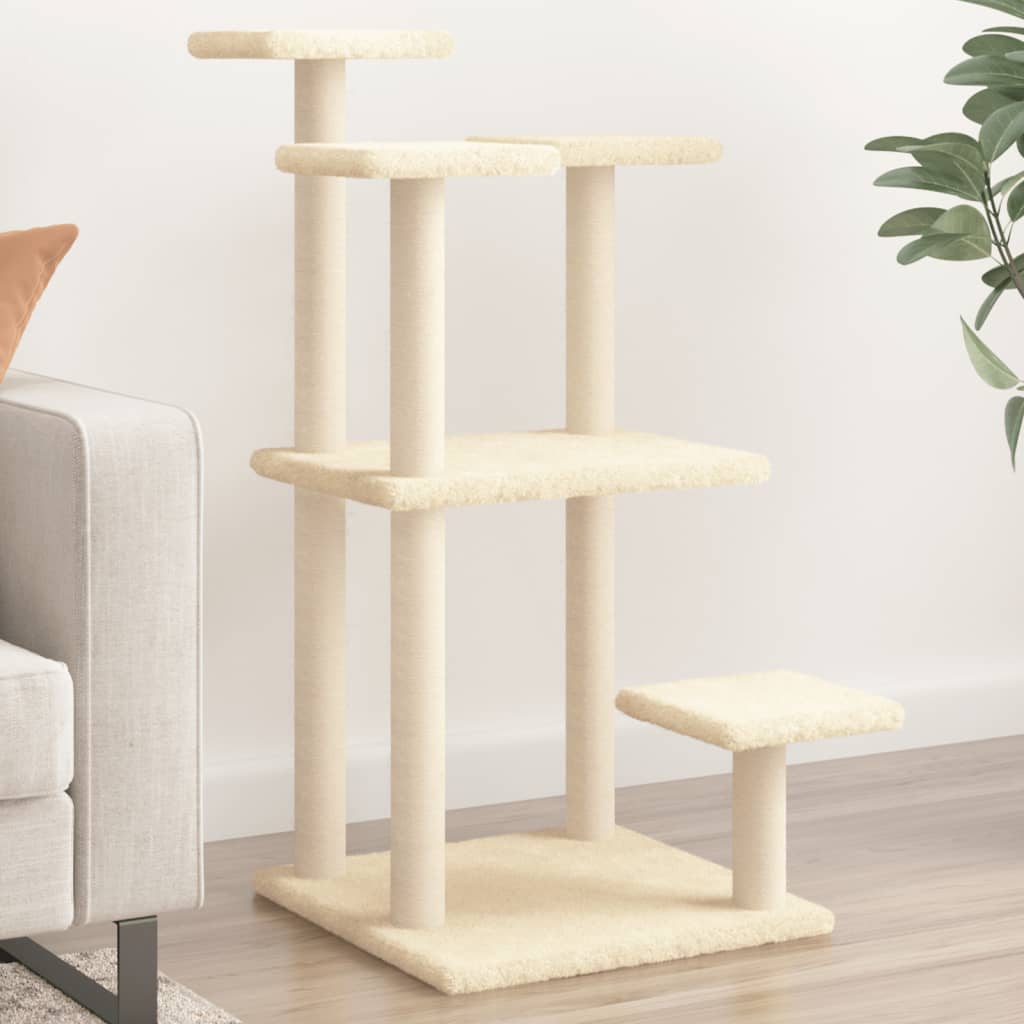 Vidaxl Scratching Post med platforme 98,5 cm creme -farvet