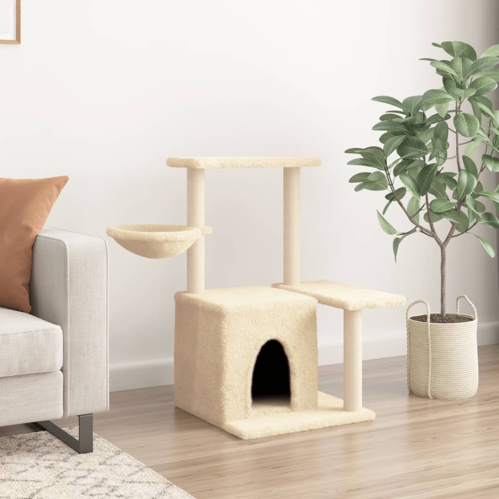 Vidaxl Cat Furniture con graffi di sisal 83 cm crema