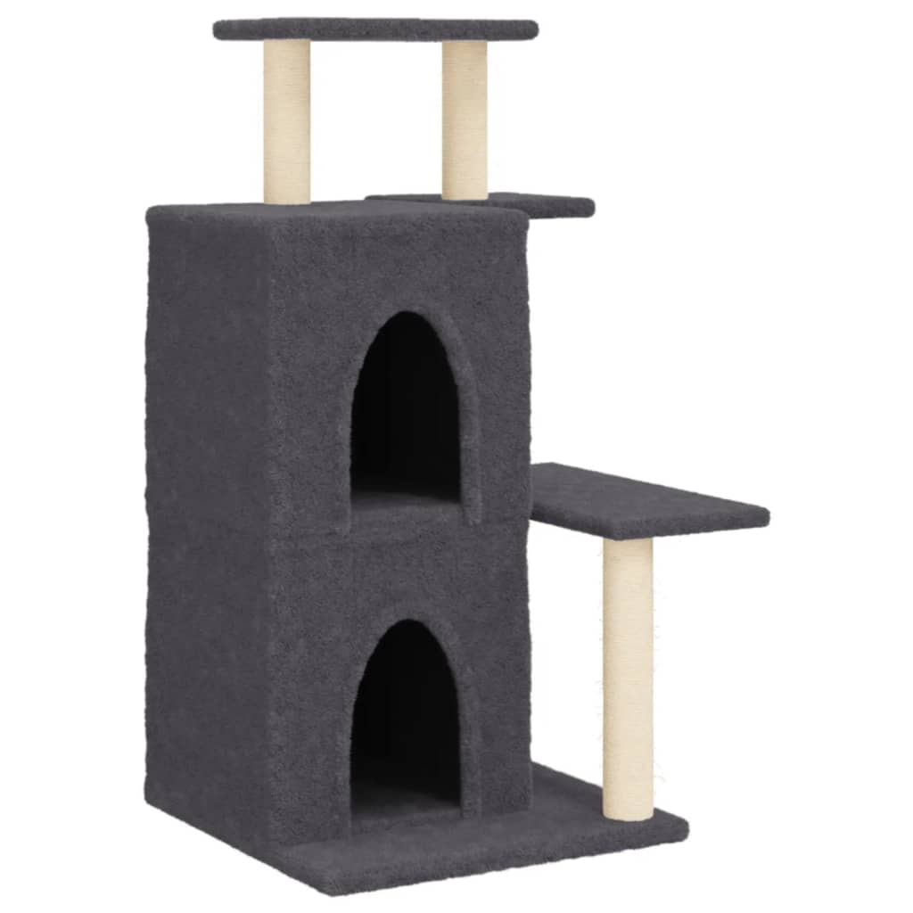 Vidaxl Cat Furniture with Sisal Stocking Posts 97 cm tmavě šedá