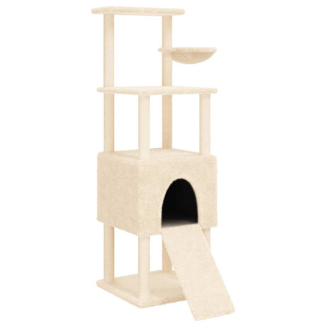 Nábytek Vidaxl Cat s sisalovým škrábancovým sloupkem 153 cm krém -