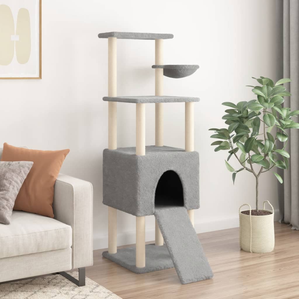 Vidaxl Cat Furniture con graffi di sisal 153 cm grigio chiaro