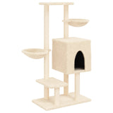 Vidaxl Cat Furniture avec Sisal Scratch Posts 117 cm Crème -Colored