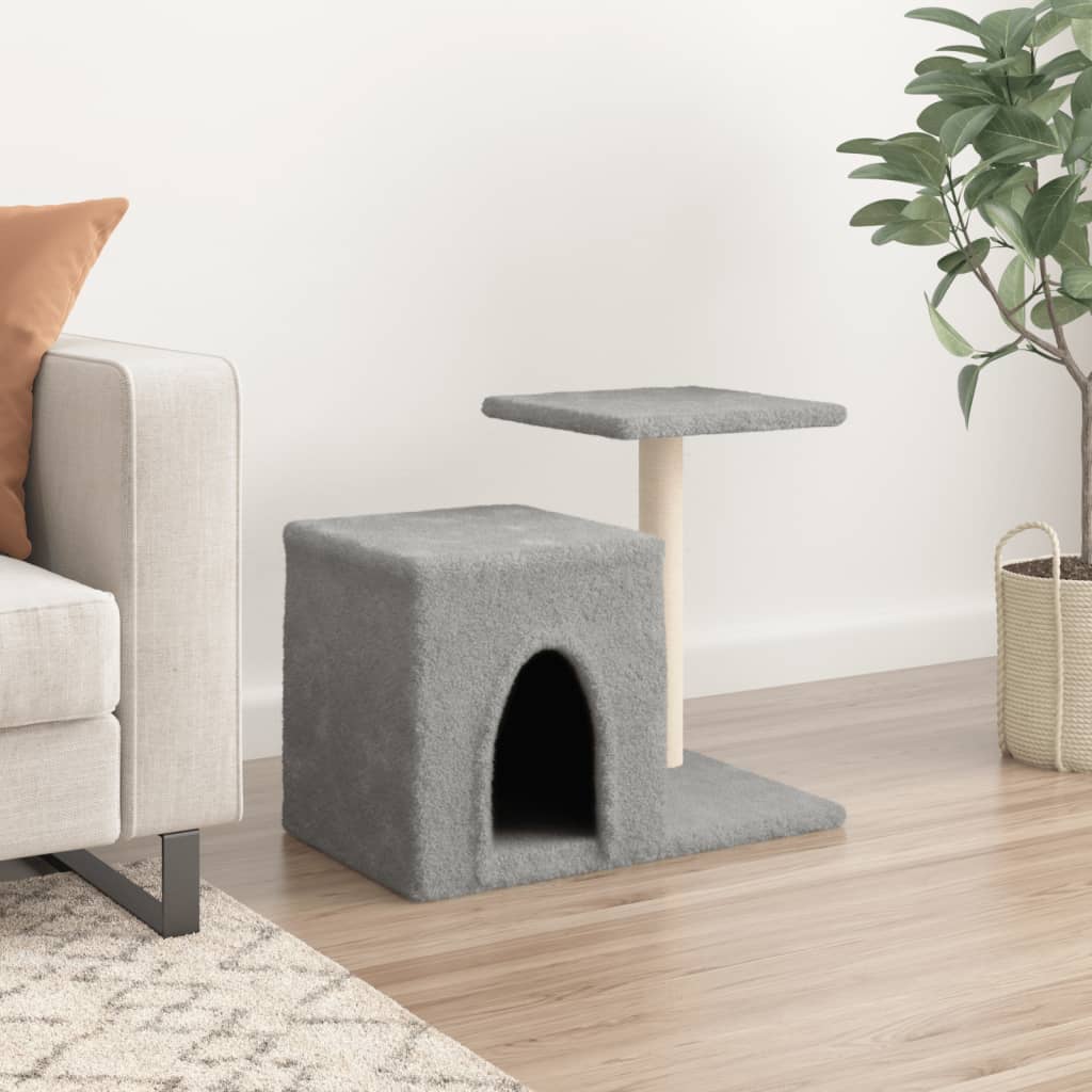 Vidaxl cat furniture with sisal scratching posts 50.5 cm light gray