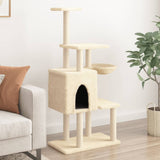 Vidaxl Cat Furniture avec Sisal Scratch Posts 131 cm Crème -Colored