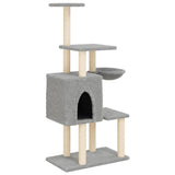 Vidaxl cat furniture with sisal scratching posts 131 cm light gray