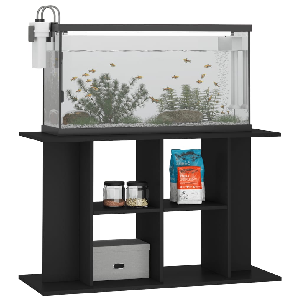 VidaXL Aquariumstandaard 100x40x60 cm bewerkt hout zwart