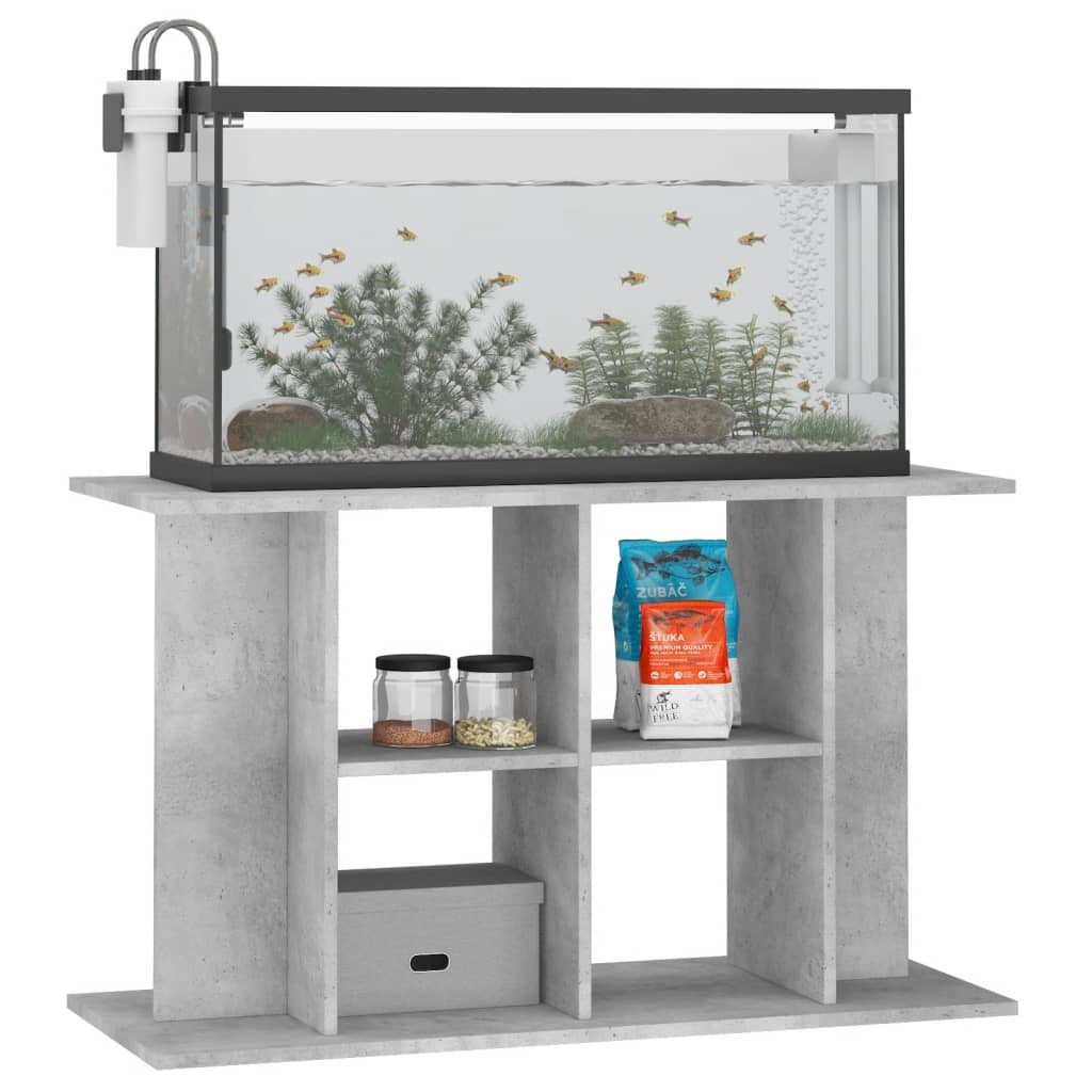 VidaXL Aquariumstandaard 100x40x60 cm bewerkt hout betongrijs