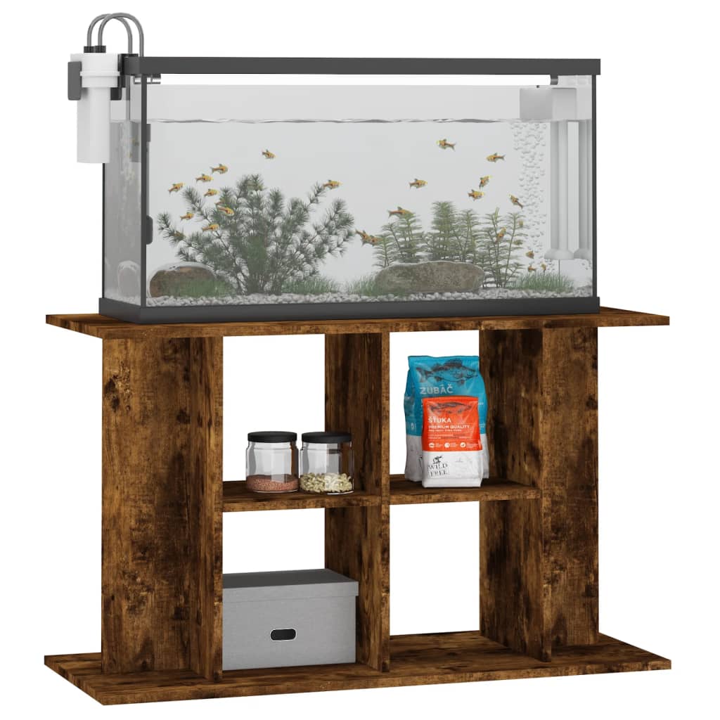 Vidaxl Aquarium Standard 100x40x60 cm Couleur de chêne fumé en bois transformé