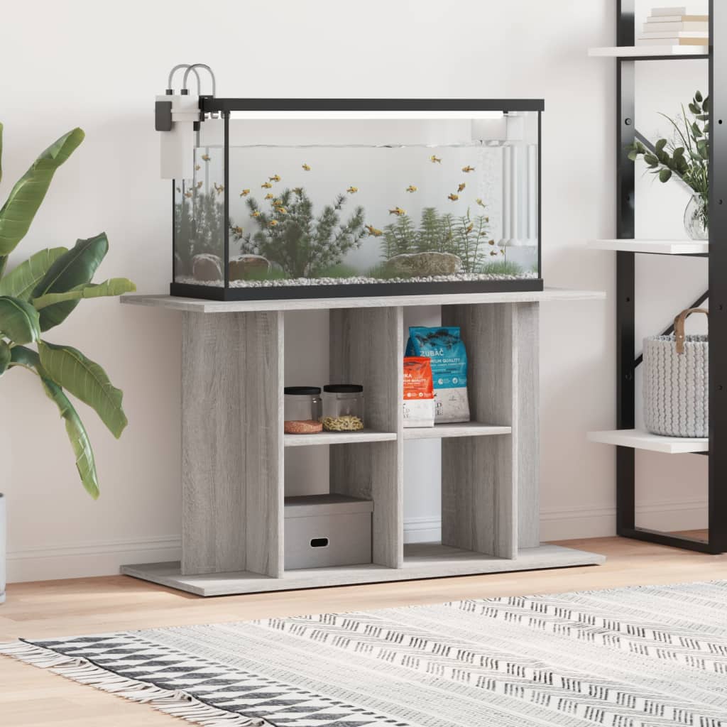 VidaXL Aquariumstandaard 100x40x60 cm bewerkt hout grijs sonoma