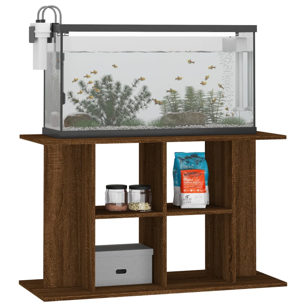 Vidaxl Aquarium Standard 100x40x60 cm predelana lesena rjava barva