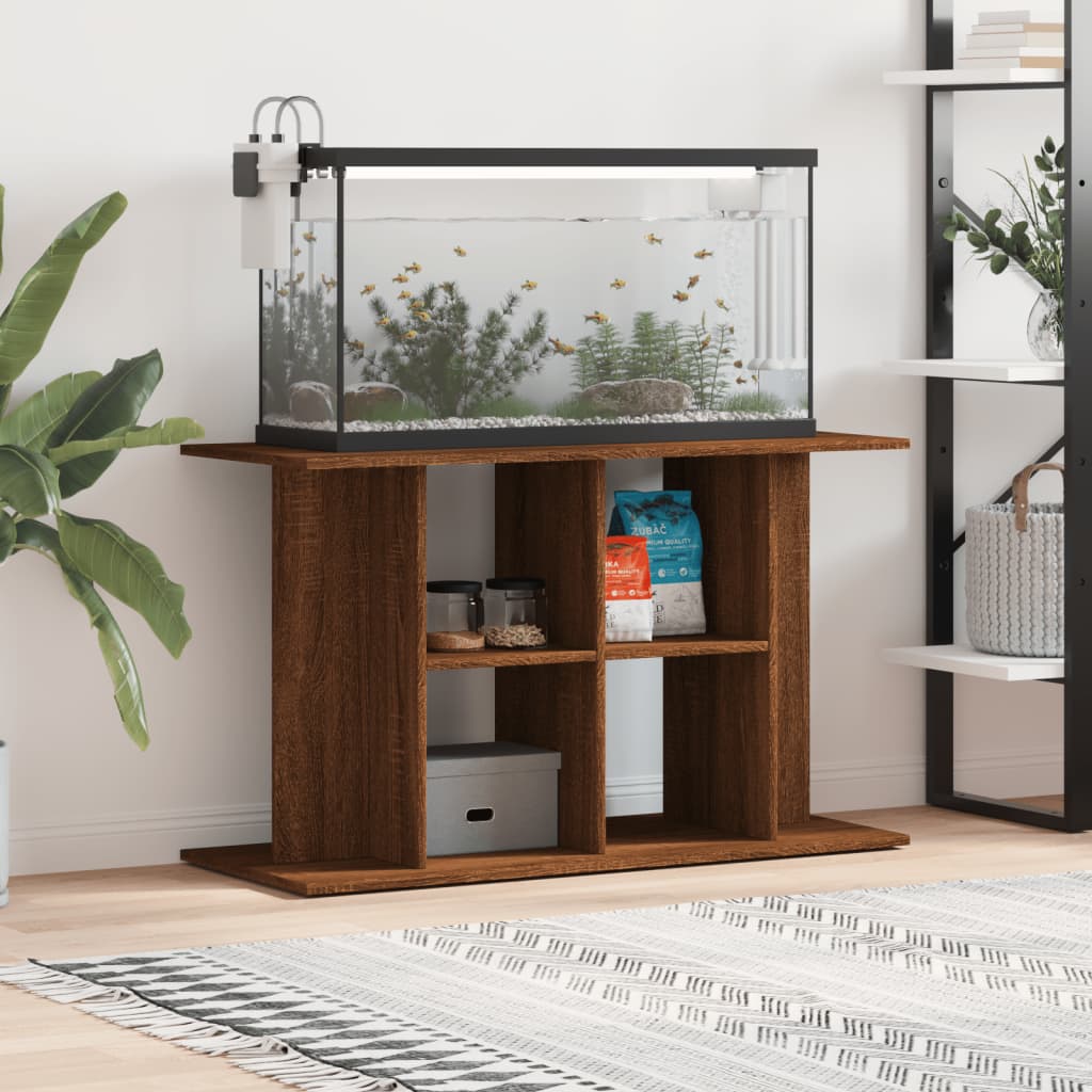 VidaXL Aquariumstandaard 100x40x60 cm bewerkt hout bruin eikenkleur