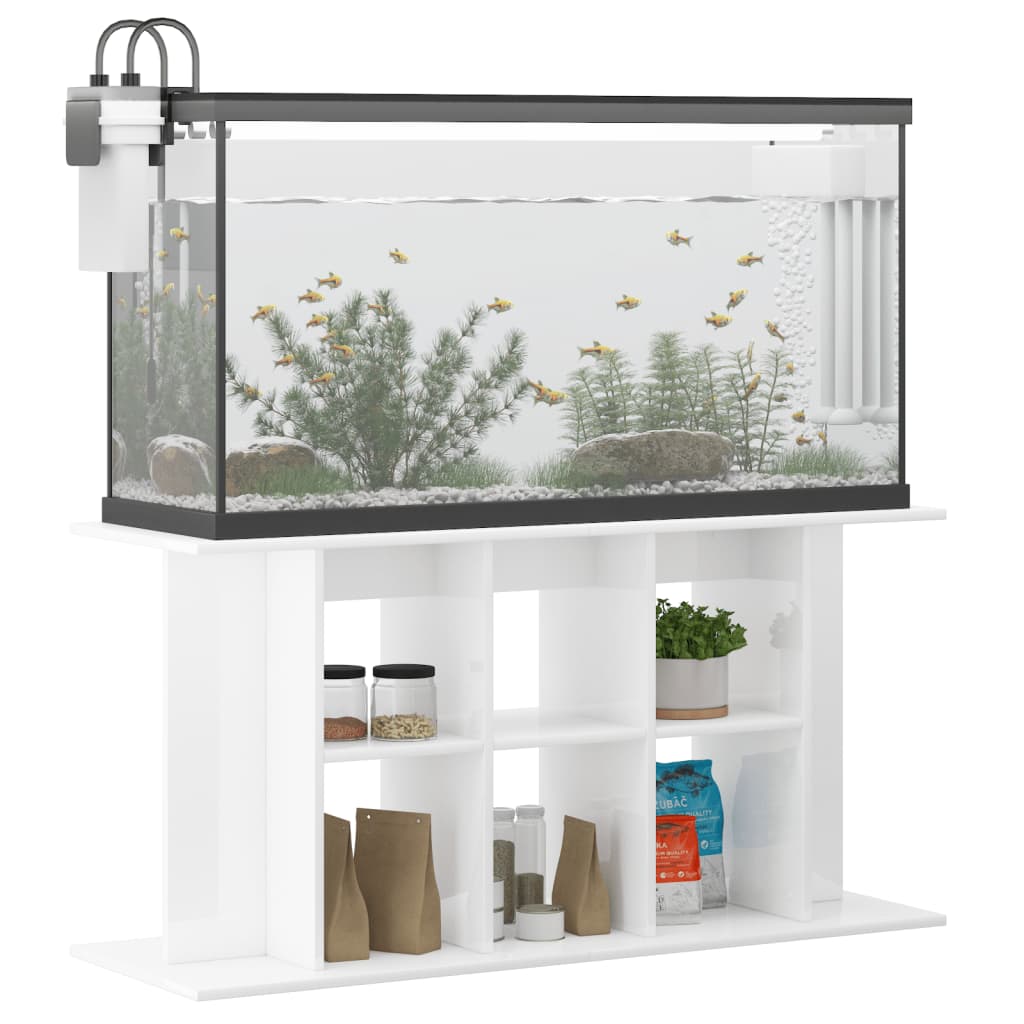 Vidaxl Aquarium Standard 120x40x60 cm Predelana lesa z visokim sijajem bela