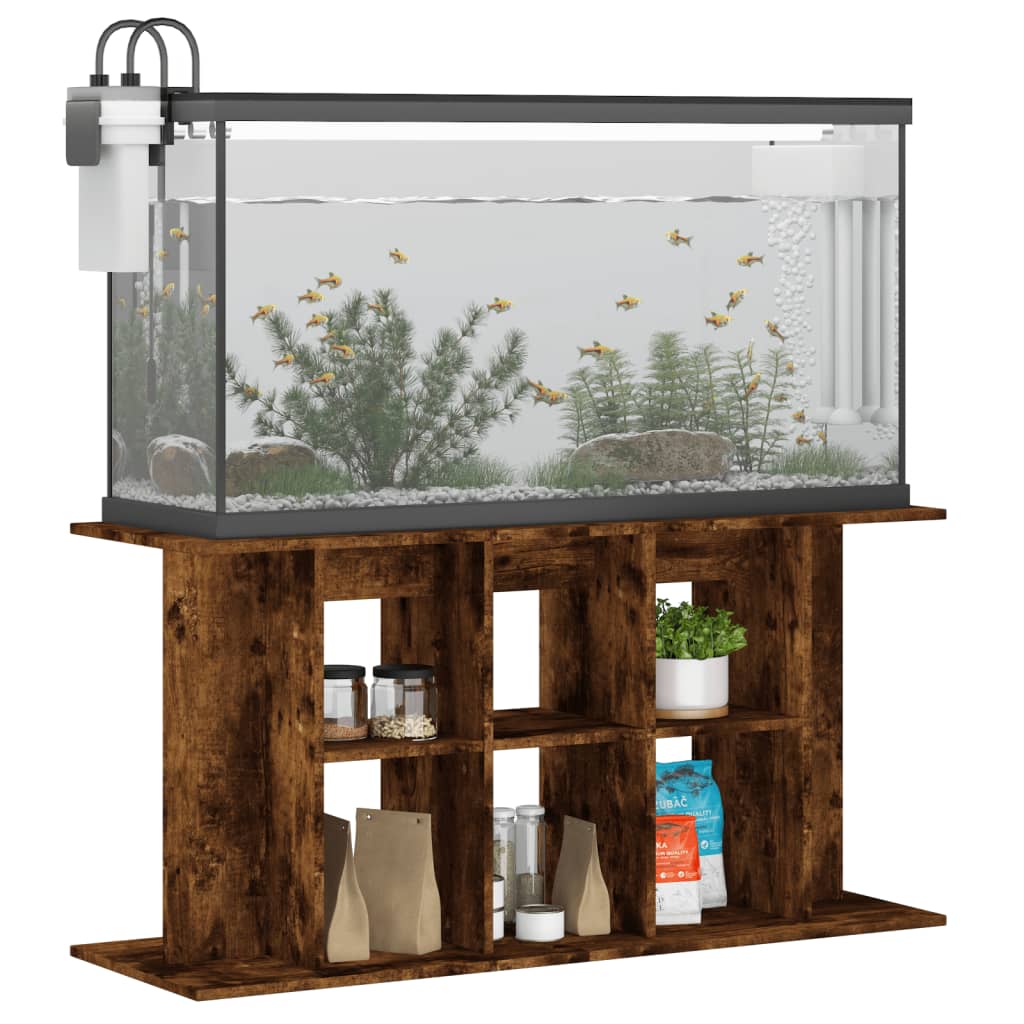 VidaXL Aquarium Standard 120x40x60 cm processed wood Smoked oak color