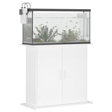 Vidaxl Aquarium Standard 81x36x73 cm Bianco in legno elaborato