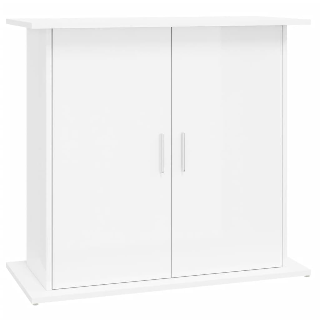 VidaXL Aquariumstandaard 81x36x73 cm bewerkt hout hoogglans wit