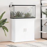 Estándar de Aquarium de Vidaxl 81x36x73 cm de madera procesada de alto brillo blanco