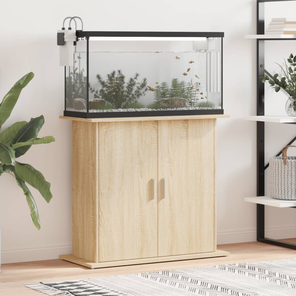 Vidaxl Aquarium Standard 81x36x73 cm bearbetad trä sonoma ek färgad