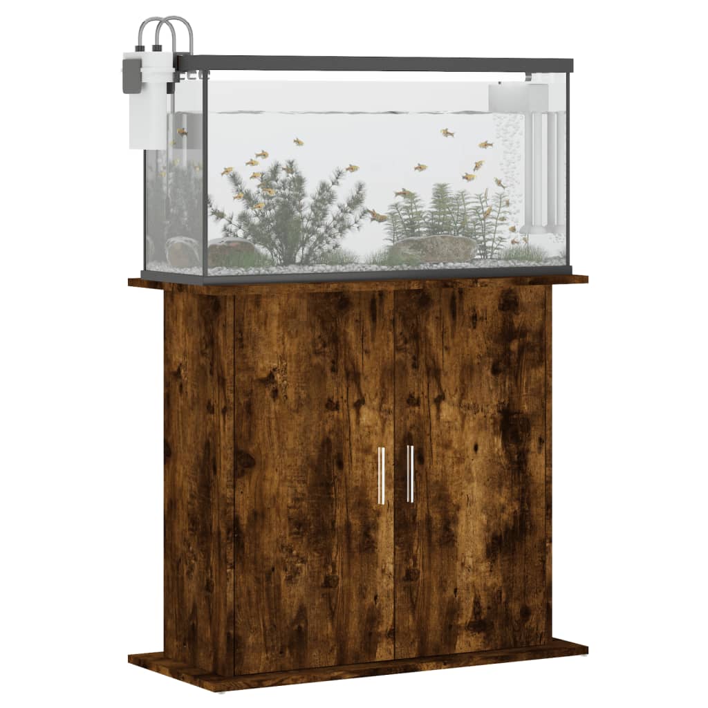 Vidaxl Aquarium Standard 81x36x73 cm zpracované dřevěné dubové barvy