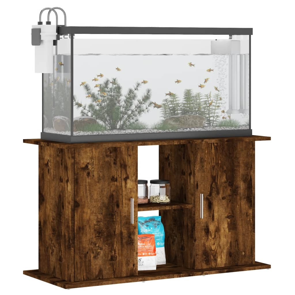 VidaXL Aquariumstandaard 101x41x58 cm bewerkt hout gerookt eikenkleur