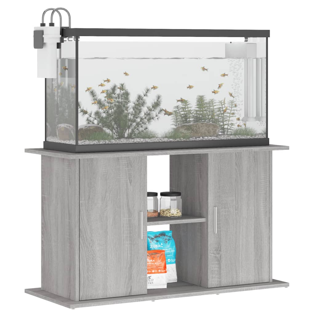 Vidaxl Aquarium Standard 101x41x58 cm bearbetad trägrå sonoma ek