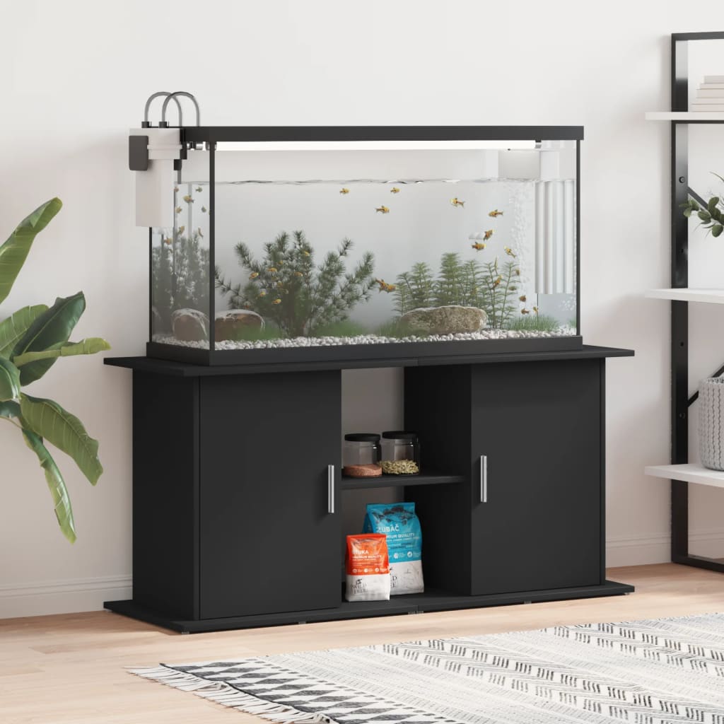 Vidaxl Aquarium Standard 121x41x58 cm Black in legno elaborato