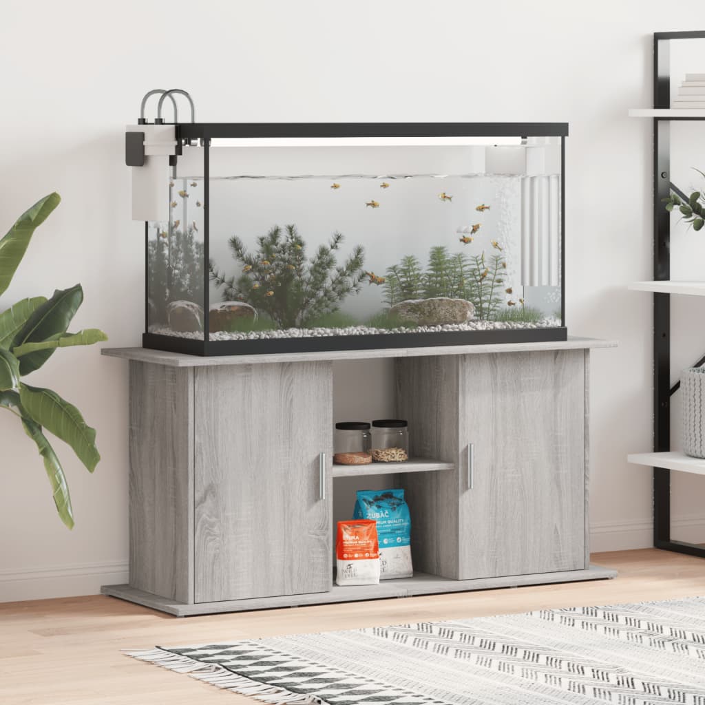 Vidaxl Aquarium Standard 121x41x58 cm Processus en bois Grey Sonoma Oak