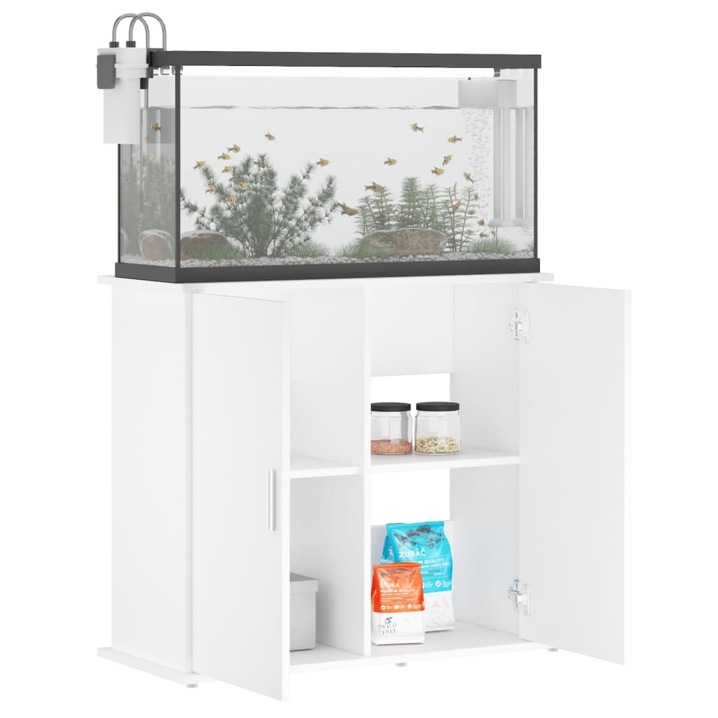 VidaXL Aquariumstandaard 81x36x73 cm bewerkt hout wit