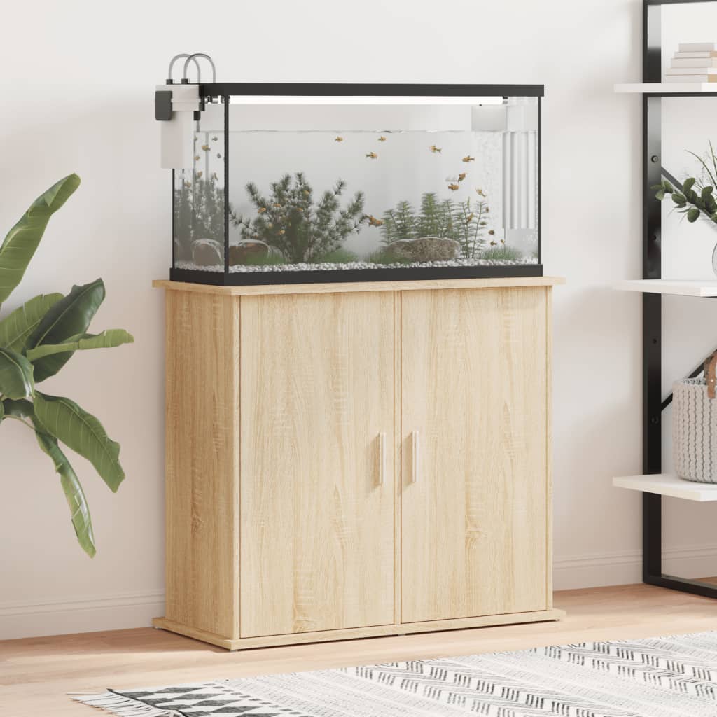 Vidaxl Aquarium Standard 81x36x73 cm bearbetad trä sonoma ek färgad