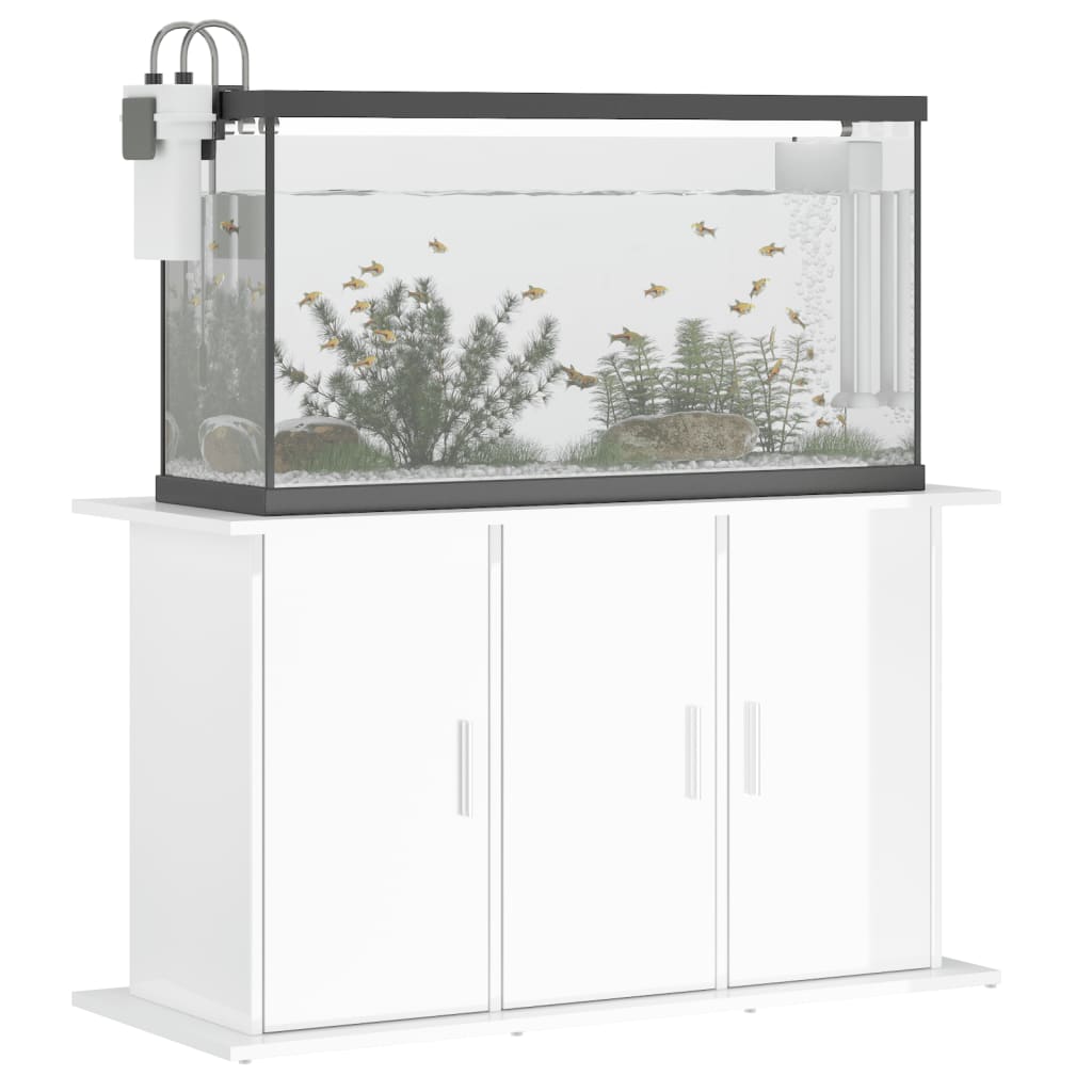 Vidaxl Aquarium Standard 101x41x58 cm verarbeitetes Holz Hochglanz weiß