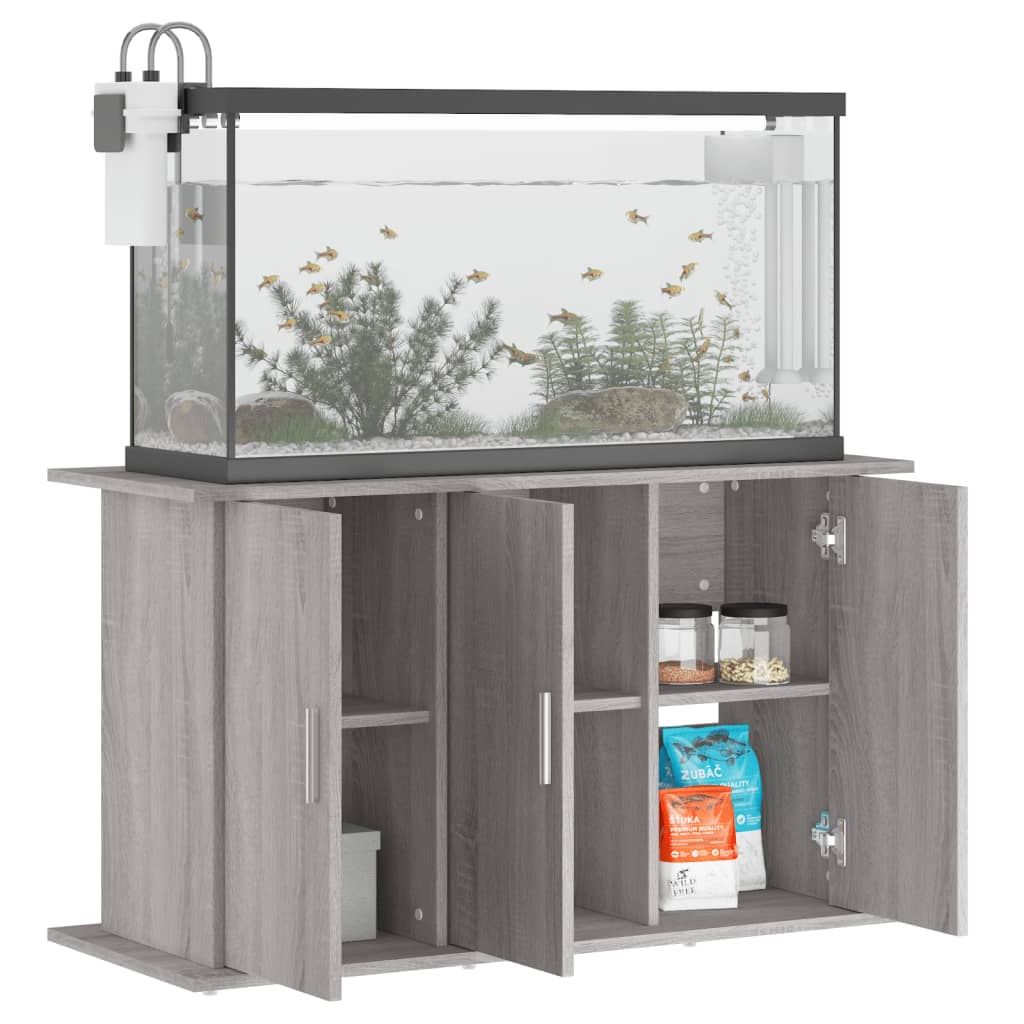 Vidaxl Aquarium Standard 101x41x58 cm Predelani leseni sivi Sonoma Oak