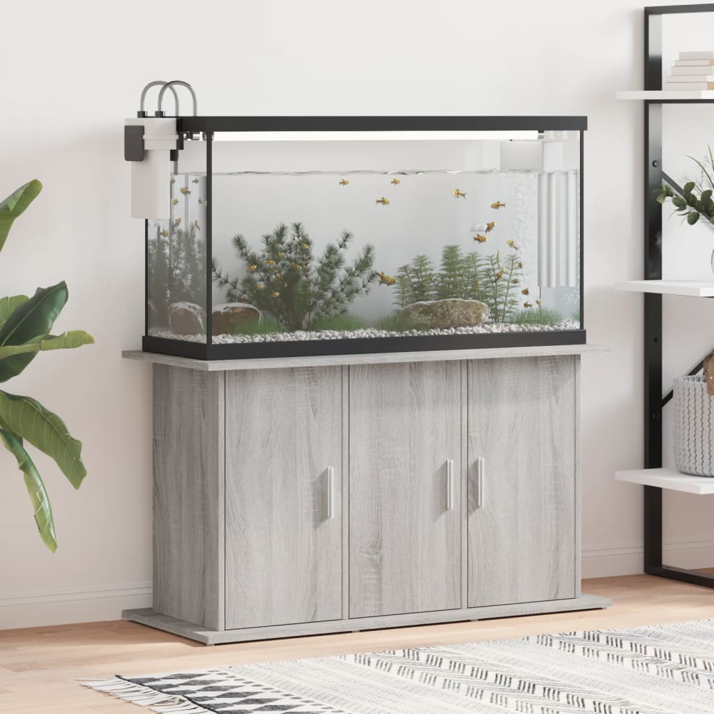 VidaXL Aquariumstandaard 101x41x58 cm bewerkt hout grijs sonoma eiken