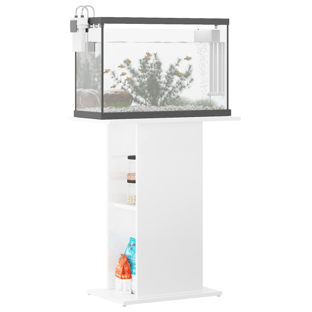 VidaXL Aquariumstandaard 60,5x36x72,5 cm bewerkt hout hoogglans wit