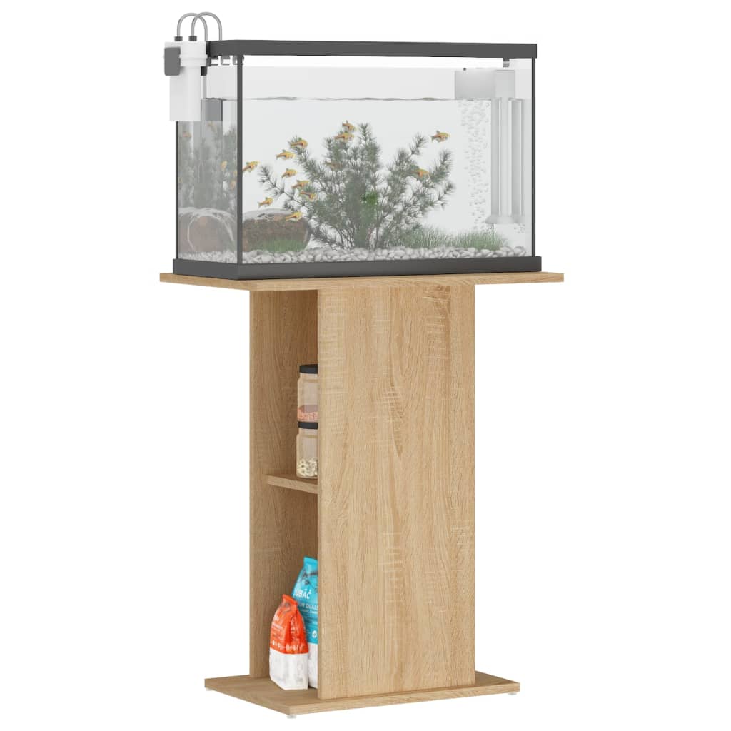 Vidaxl Aquarium Standard 60,5x36x72.5 cm przetworzone drewniane dębowe dąb