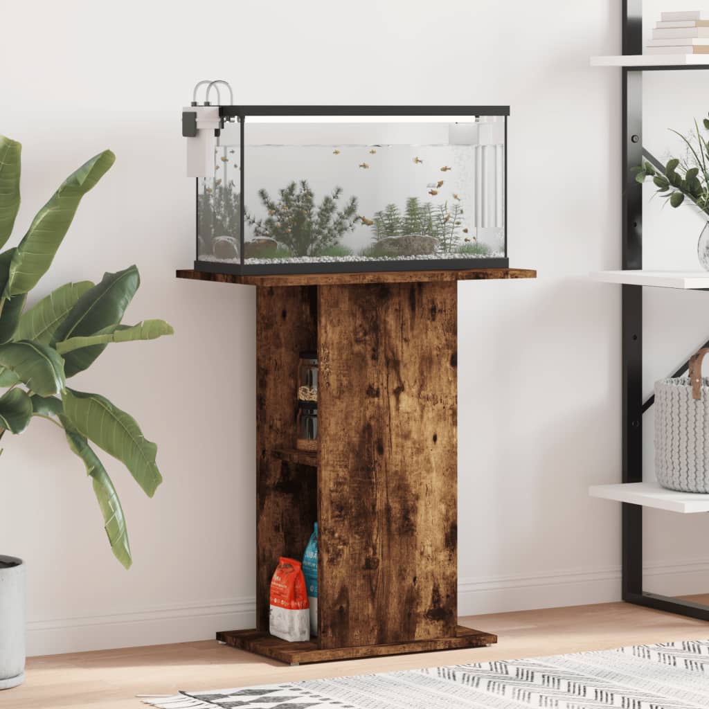 Vidaxl Aquarium Standard 60,5x36x72,5 cm Zpracované dřevo uzený dub