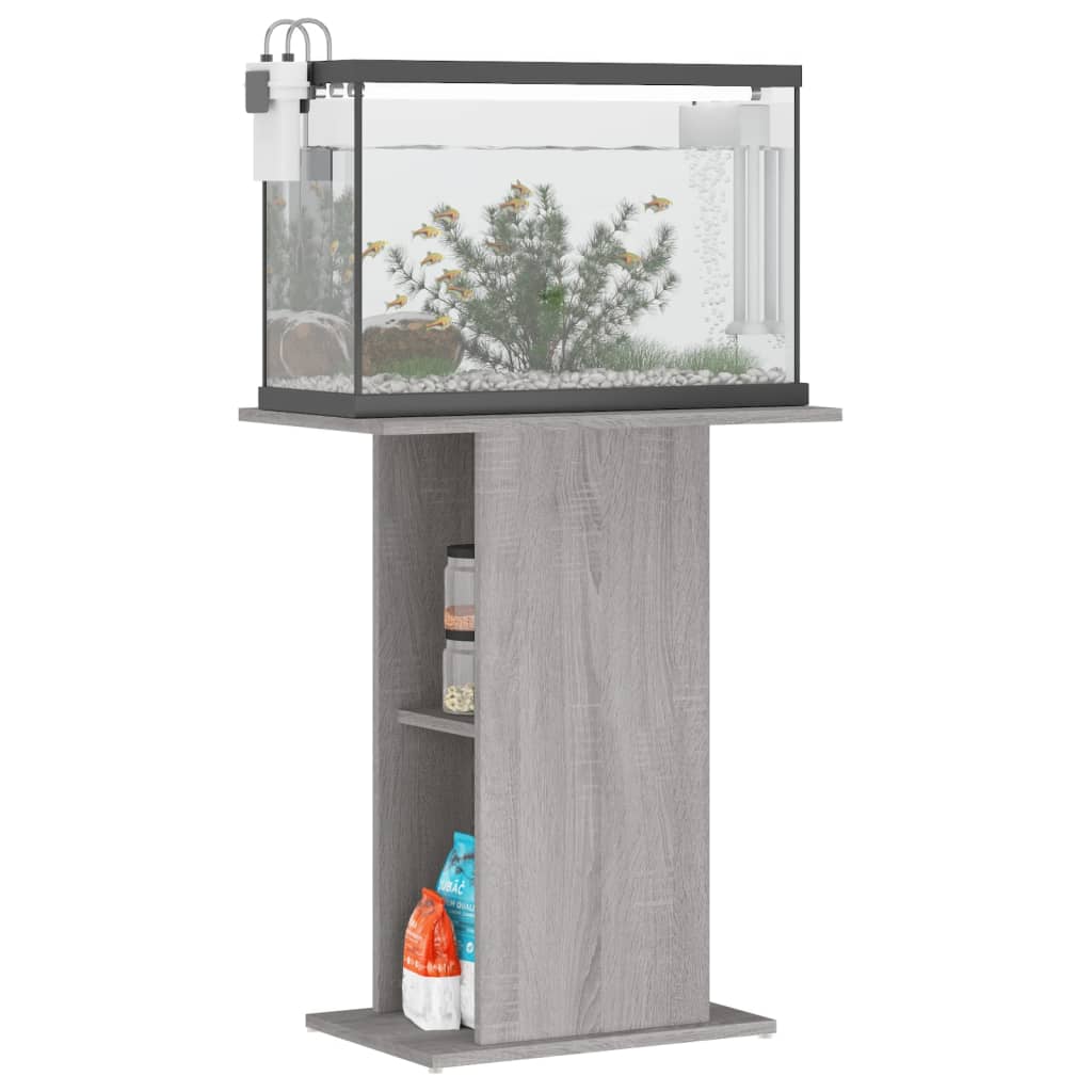 Vidaxl Aquarium Standard 60,5 x 36 x 72,5 cm verarbeiteter Holzgrau Sonoma