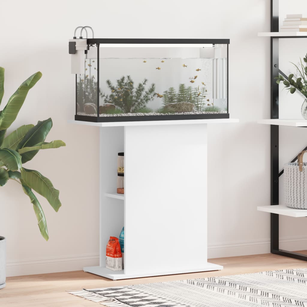 Vidaxl Aquarium Standard 75x36x72,5 cm Forarbejdet træhvide