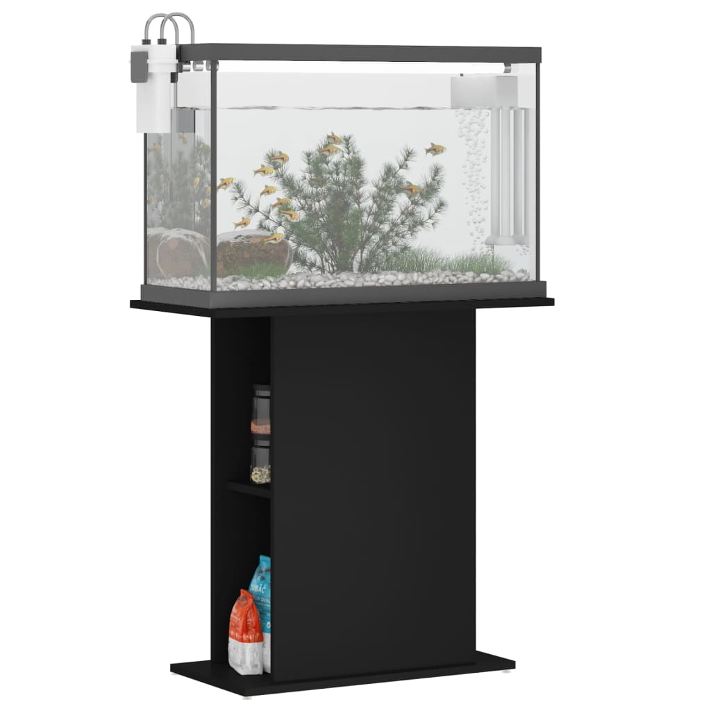 Vidaxl Aquarium Standard 75x36x72,5 cm zpracované dřevo černé