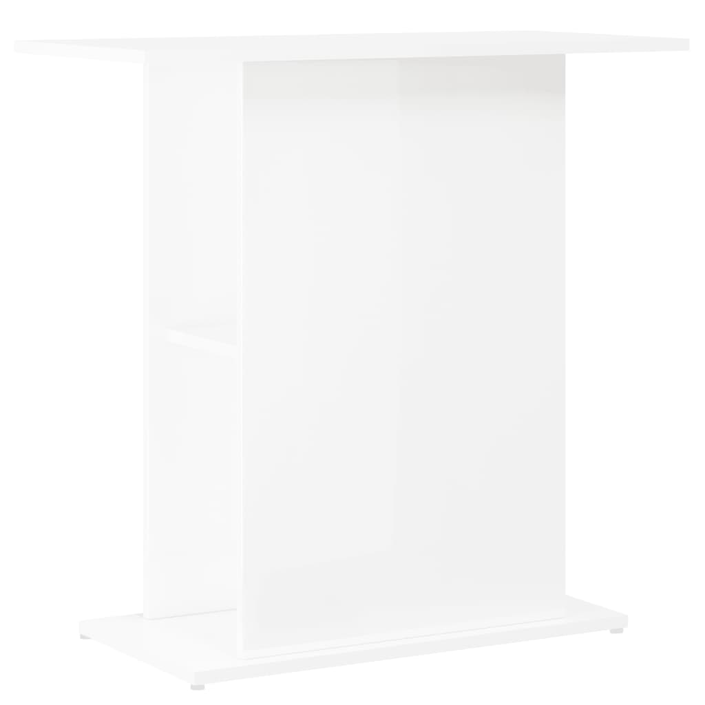 Vidaxl Aquarium Standard 75x36x72,5 cm Forarbejdet træ Højglans hvid