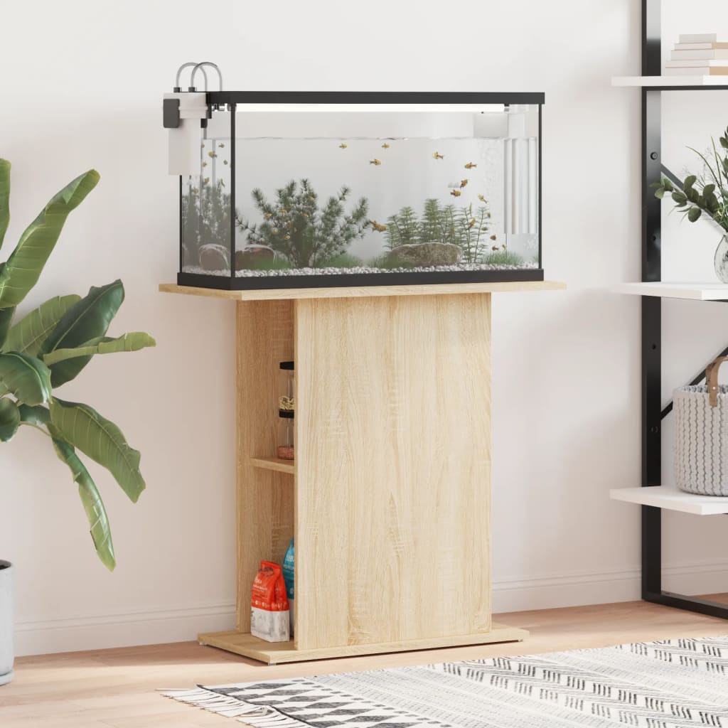 Vidaxl Aquarium Standard 75x36x72.5 cm verarbeiteter Holz Sonoma -Eiche