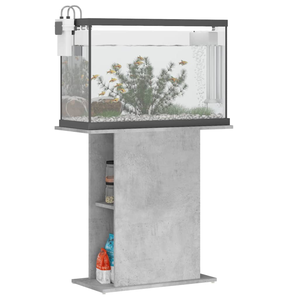 VidaXL Aquariumstandaard 75x36x72,5 cm bewerkt hout betongrijs