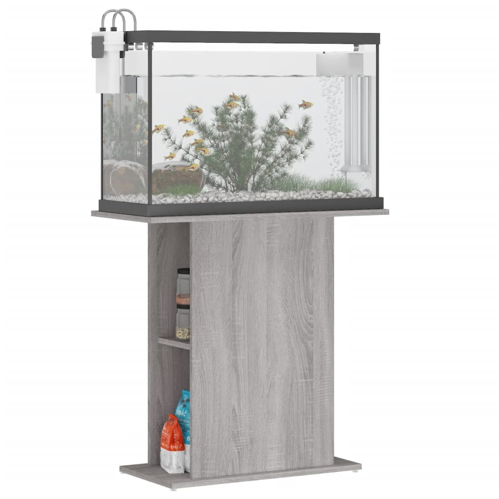 Vidaxl Aquarium Standard 75x36x72.5 cm Zpracované dřevo šedé sonoma